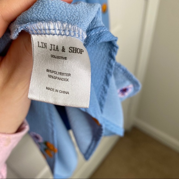 CHICWISH BLUE PINEAPPLE PRINT MINI DRESS SM - Picture 4 of 9